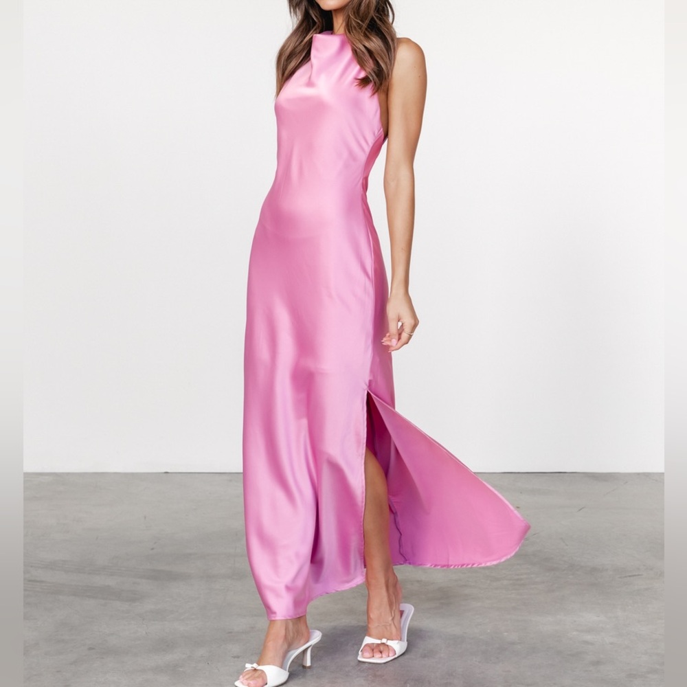CHARCOAL CYRUS MAXI DRESS PINK SIZE 4